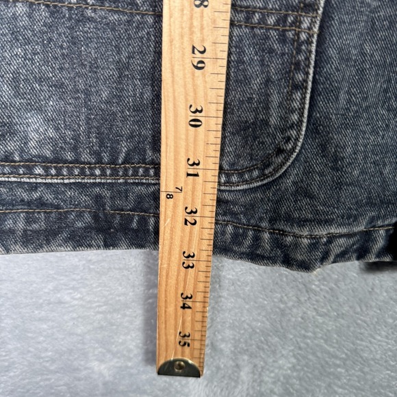 Vintage Gap Denim Coat Mens Large Gray Wool Lined Chore Barn Plaid Relaxed - Picture 8 of 10